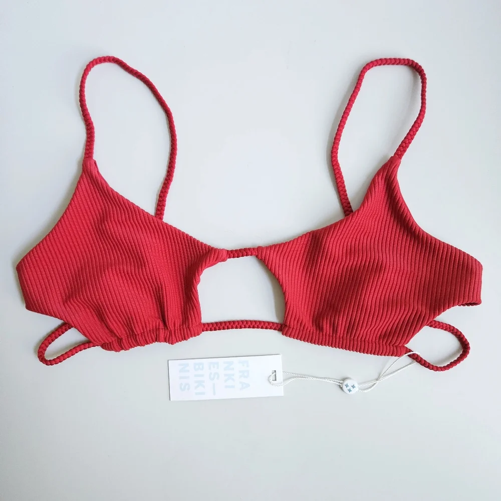 NWT Frankies Bikinis Set - Willa top, Gavin bottom - Cherry Red Small